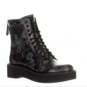 Kendal Kylie floral  combat boots
